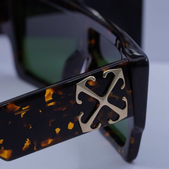 Off-White OERI14F MARION 6055 Shield Sunglasses – Havana/Green main image 7